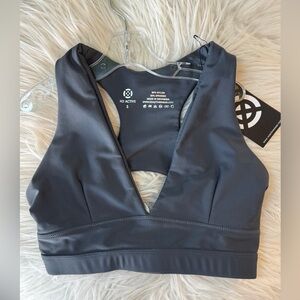 New XO Active Dark Grey Sports Bra size Small